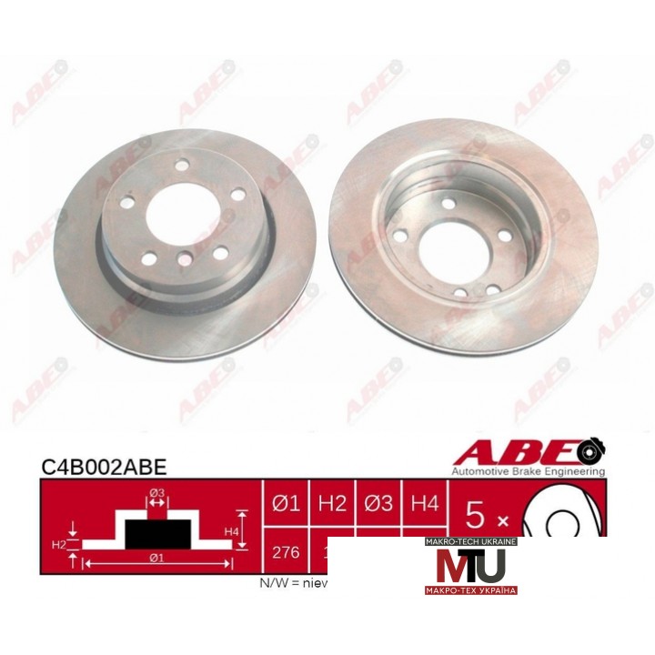Тормозной диск ABE C4B002ABE