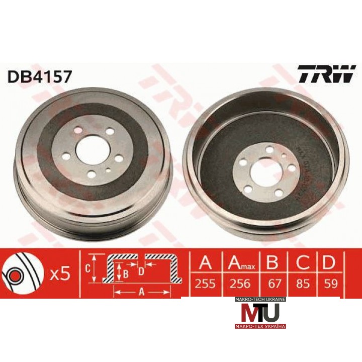 Тормозной барабан TRW DB4157