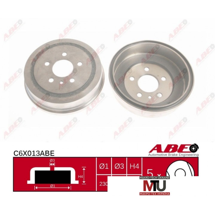 Тормозной барабан ABE C6X013ABE
