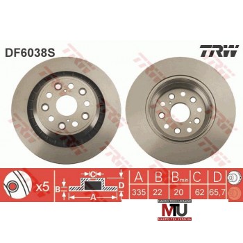 Тормозной диск TRW DF6038S