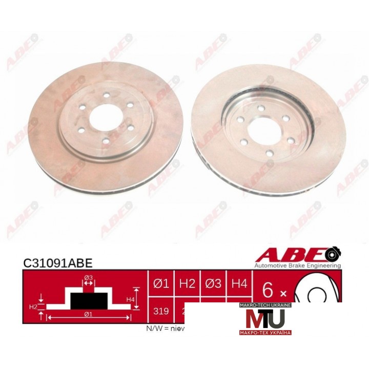 Тормозной диск ABE C31091ABE