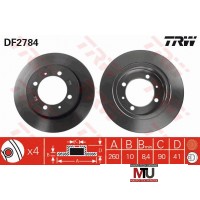 Тормозной диск TRW DF2784