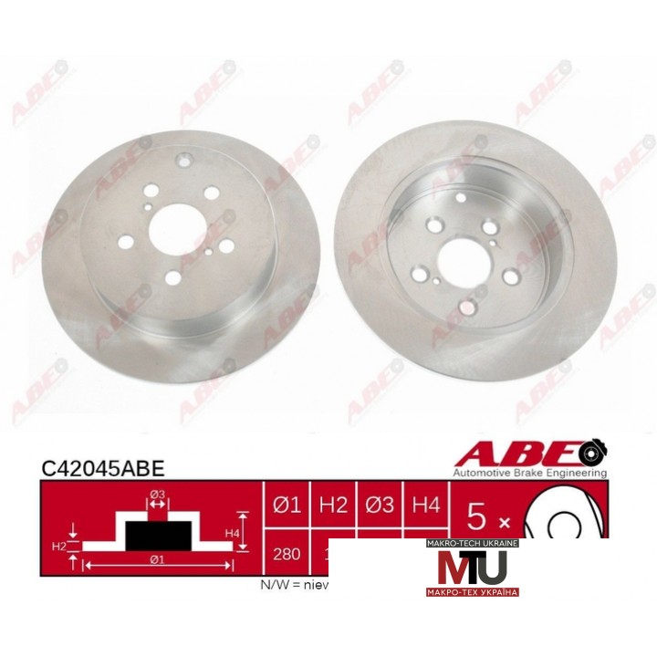 Тормозной диск ABE C42045ABE