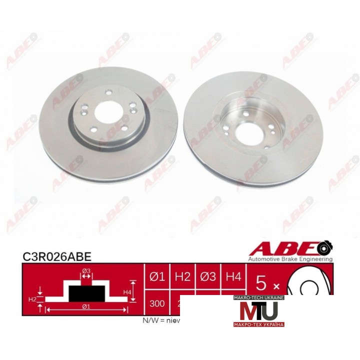 Тормозной диск ABE C3R026ABE