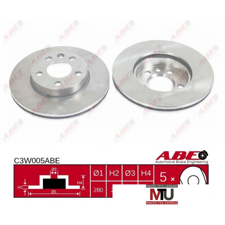 Тормозной диск ABE C3W005ABE