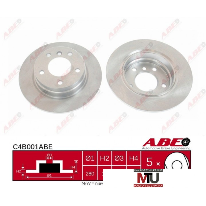 Тормозной диск ABE C4B001ABE