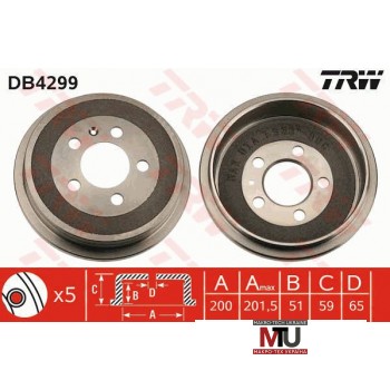 Тормозной барабан TRW DB4299