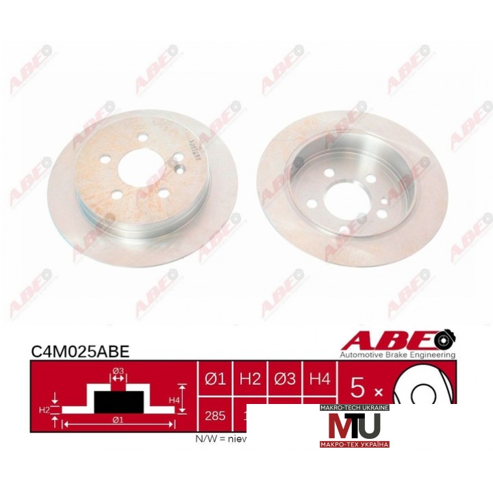 Тормозной диск ABE C4M025ABE