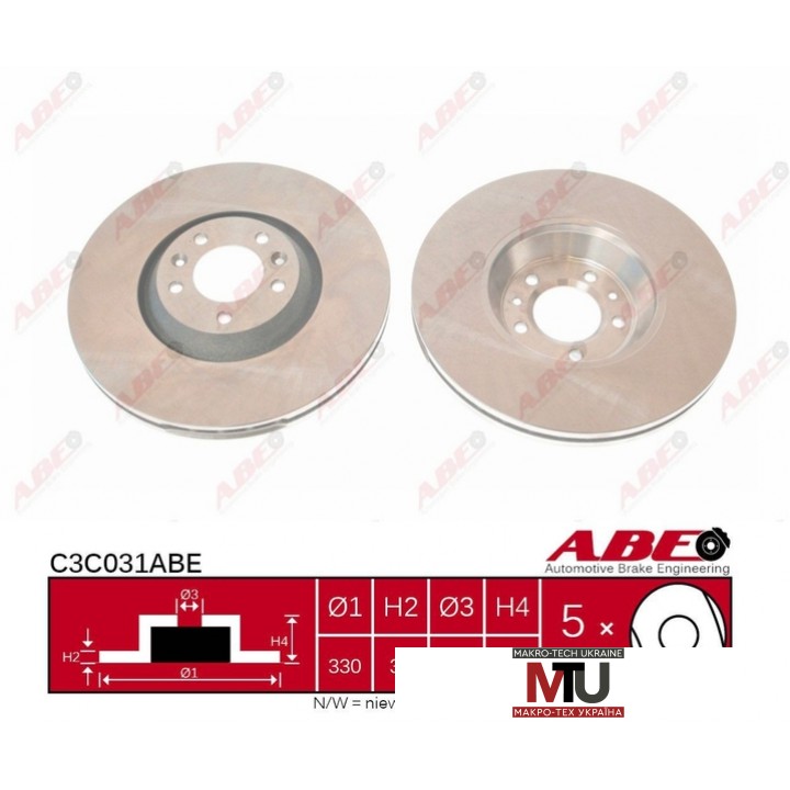 Тормозной диск ABE C3C031ABE