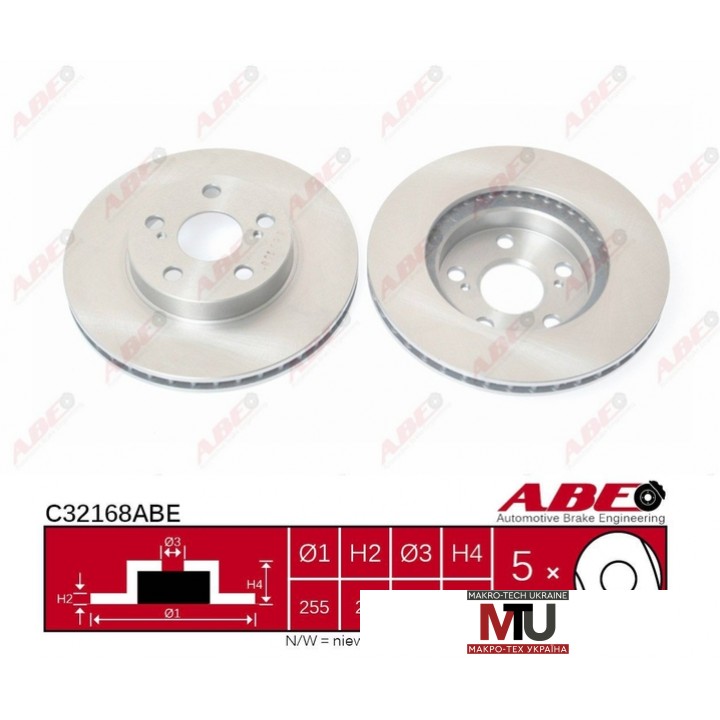 Тормозной диск ABE C32168ABE