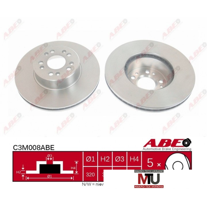 Тормозной диск ABE C3M008ABE