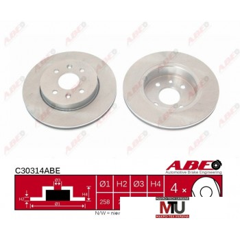 Тормозной диск ABE C30314ABE