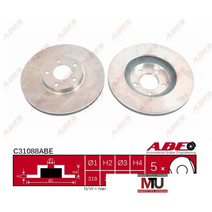 Тормозной диск ABE C31088ABE