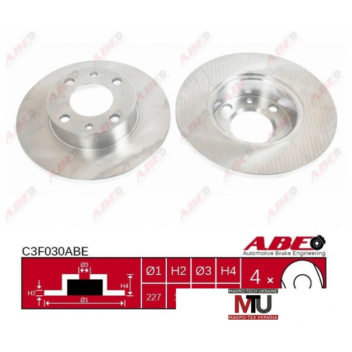 Тормозной диск ABE C3F030ABE