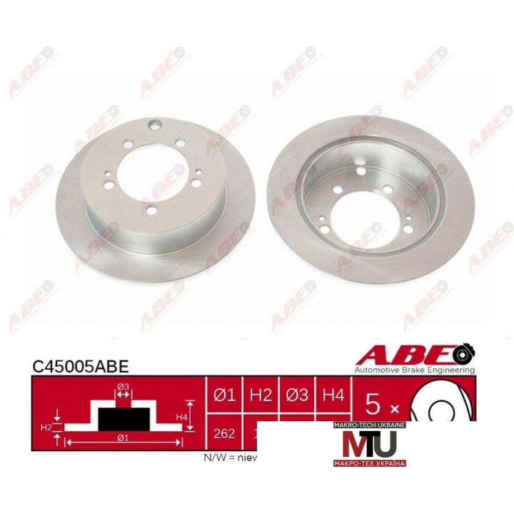 Тормозной диск ABE C45005ABE