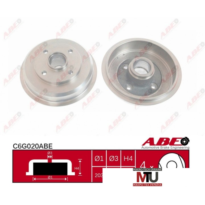Тормозной барабан ABE C6G020ABE