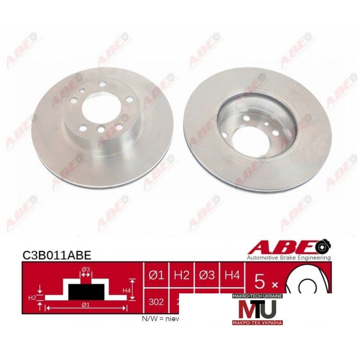 Тормозной диск ABE C3B011ABE