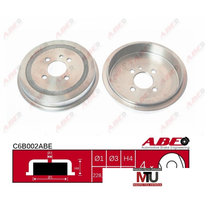 Тормозной барабан ABE C6B002ABE