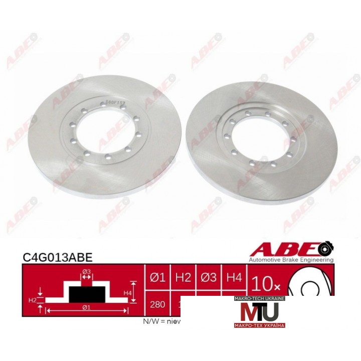 Тормозной диск ABE C4G013ABE