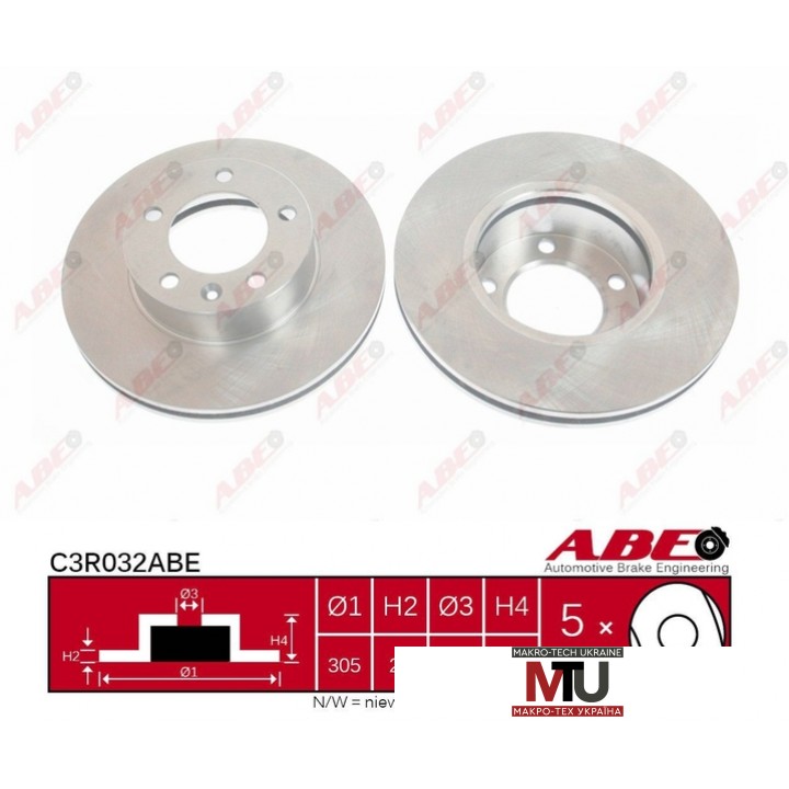 Тормозной диск ABE C3R032ABE