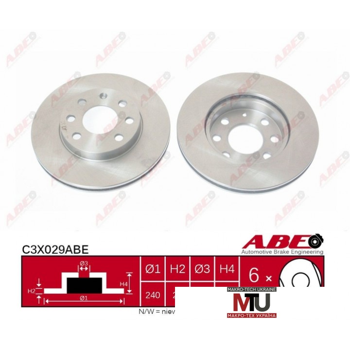 Тормозной диск ABE C3X029ABE