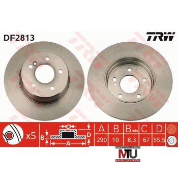 Тормозной диск TRW DF2813