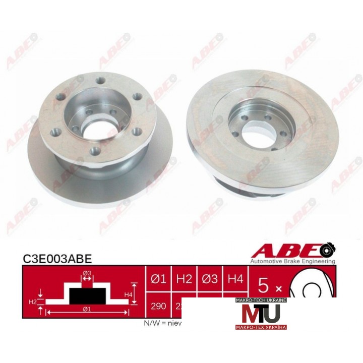 Тормозной диск ABE C3E003ABE