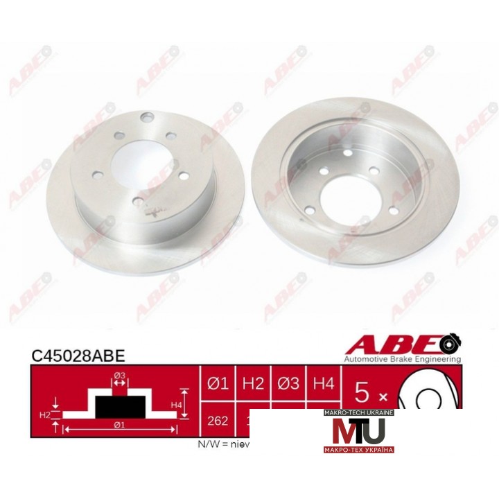Тормозной диск ABE C45028ABE