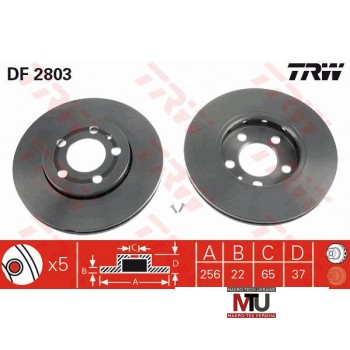 Тормозной диск TRW DF2803