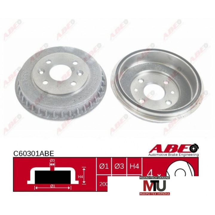 Тормозной барабан ABE C60301ABE