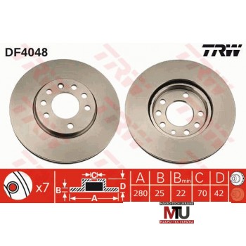 Тормозной диск TRW DF4048