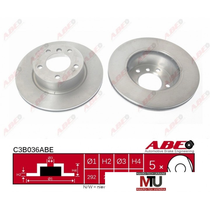 Тормозной диск ABE C3B036ABE