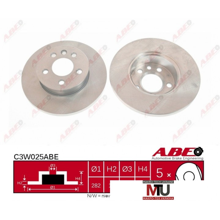 Тормозной диск ABE C3W025ABE