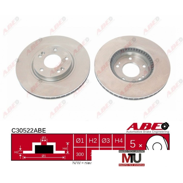 Тормозной диск ABE C30522ABE