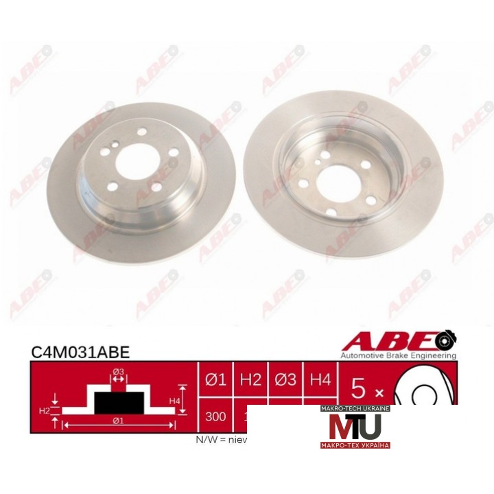 Тормозной диск ABE C4M031ABE
