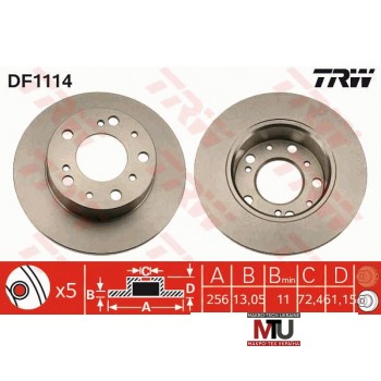 Тормозной диск TRW DF1114