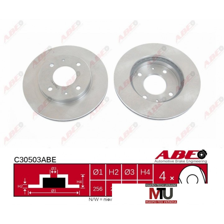Тормозной диск ABE C30503ABE