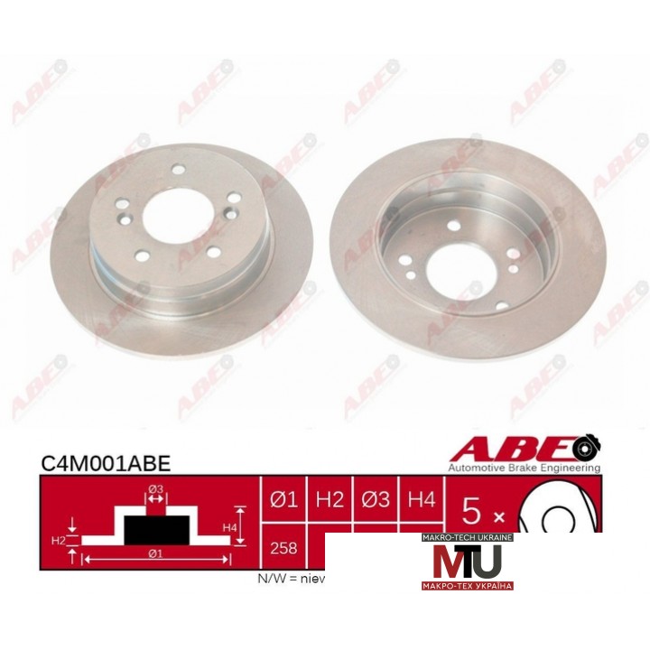 Тормозной диск ABE C4M001ABE