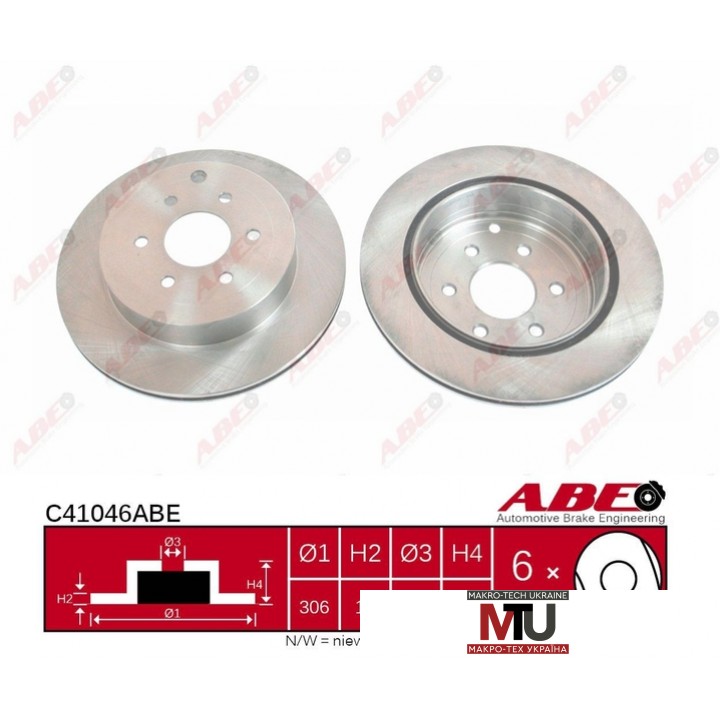 Тормозной диск ABE C41046ABE