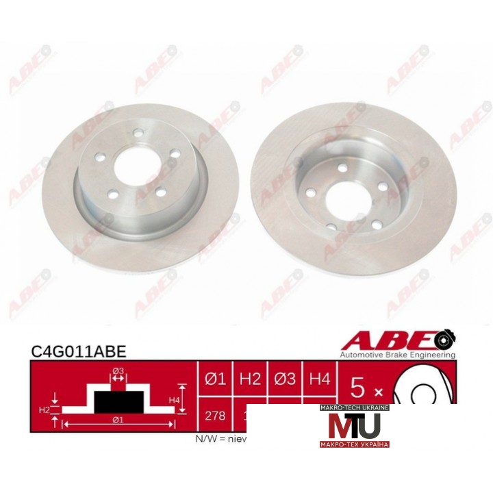 Тормозной диск ABE C4G011ABE