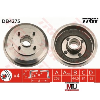 Тормозной барабан TRW DB4275