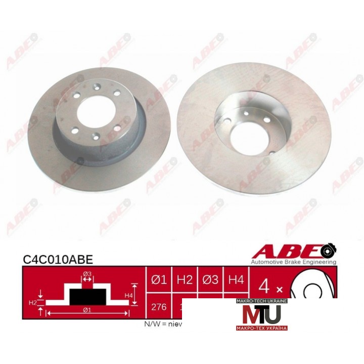 Тормозной диск ABE C4C010ABE