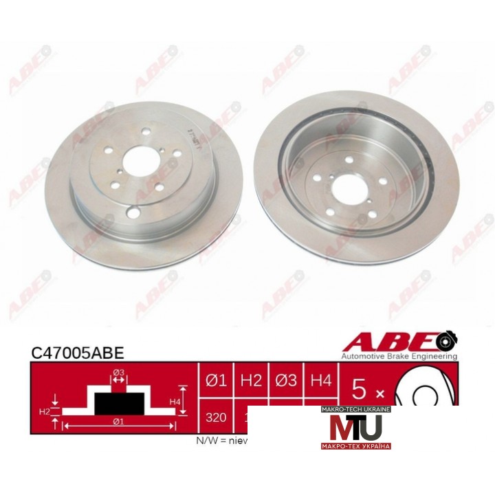 Тормозной диск ABE C47005ABE