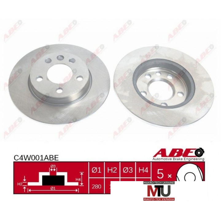 Тормозной диск ABE C4W001ABE