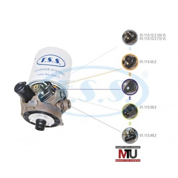 Вологовідділювач MAN G/M/F 90, L 2000 (Knorr) 8.1±0.2-BAR LA8253 F.S.S 01.113.43.0, 01113430