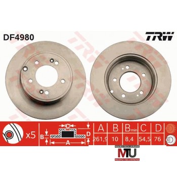Тормозной диск TRW DF4980