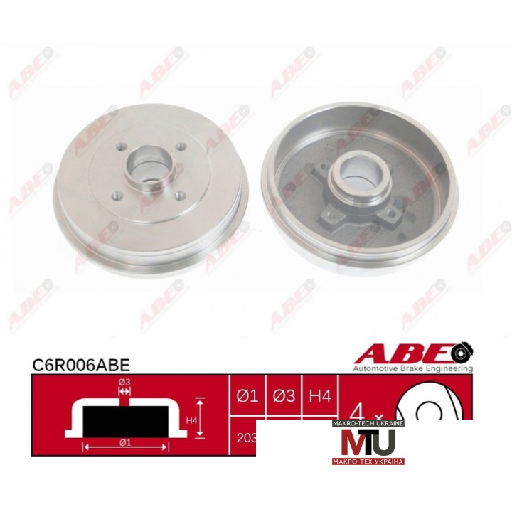 Тормозной барабан ABE C6R006ABE