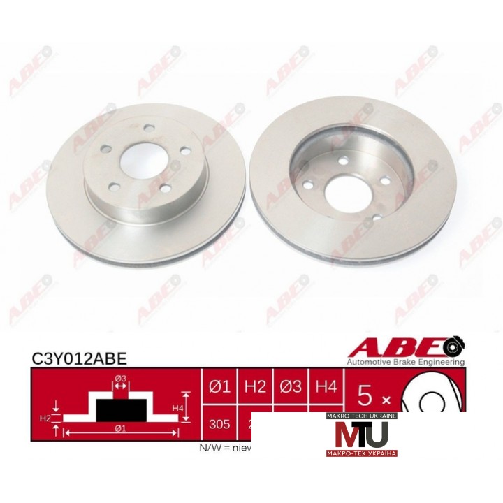 Тормозной диск ABE C3Y012ABE