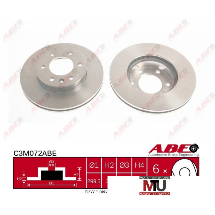 Тормозной диск ABE C3M072ABE