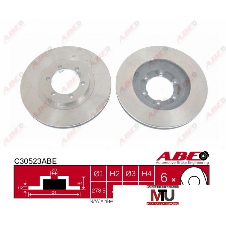 Тормозной диск ABE C30523ABE